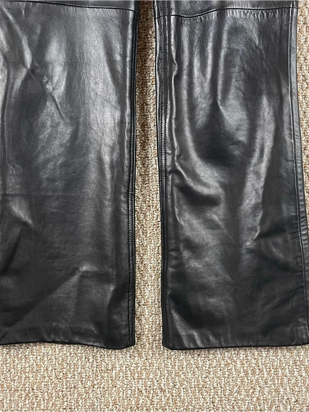 VTG Banana Republic Liquid Leather Pants Size 2 (28x28) Goth Emo Rave Black F95